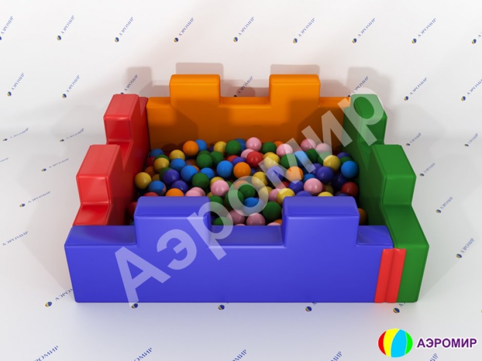 Сухой бассейн «Пазл-1» квадратной формы