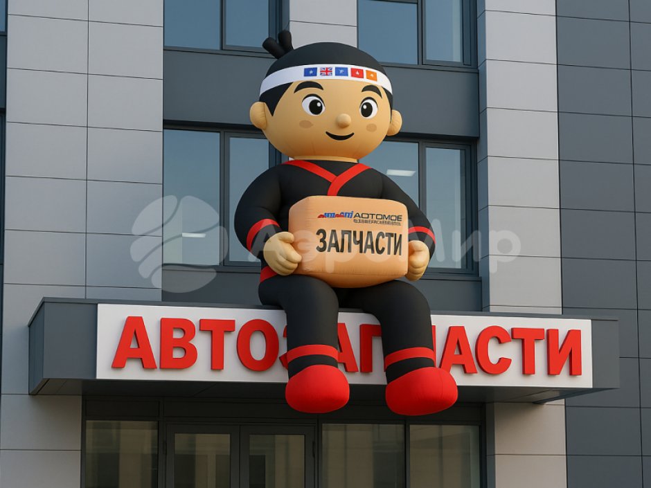 Надувные фигуры на крышу — сидячие фигуры для рекламы на крушу или подиум