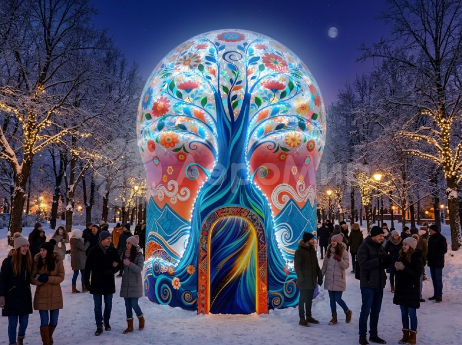 Надувная конструкция «Дом Дружба народов»