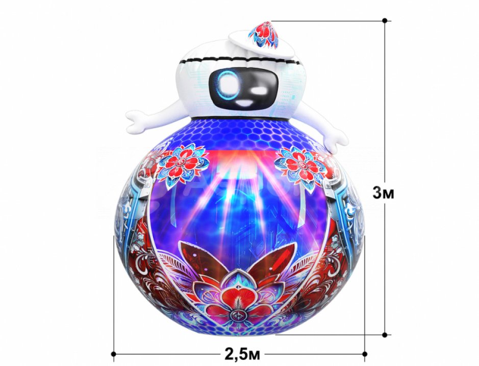 Надувной робот кругляш