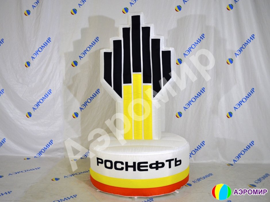 Надувной логотип на пневмоопоре индивидуальной формы