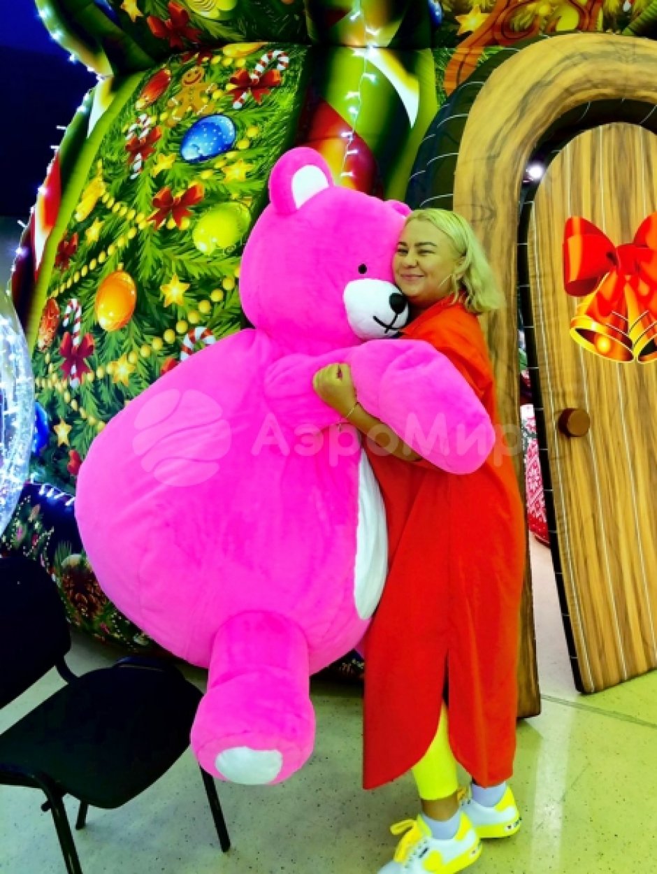 Кресло-мешок Розовый Мишка — бескаркасное кресло-обнимашка