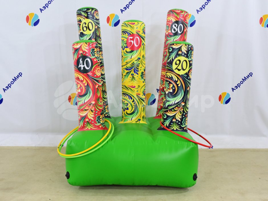 Командный игровой реквизит Надувной кольцеброс Столбики