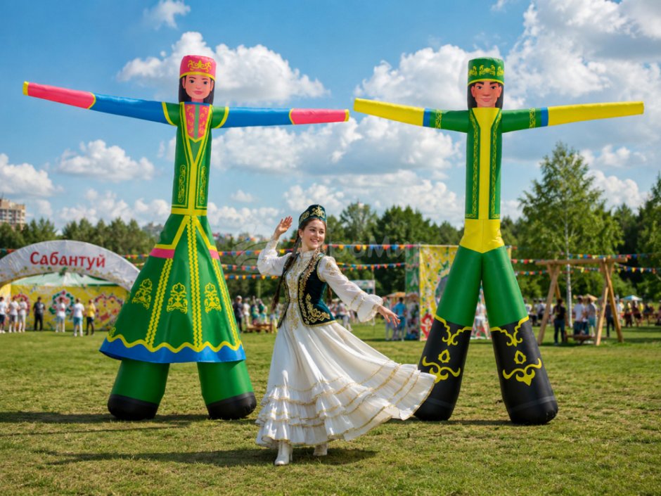 Аэромены в татарских костюмах
