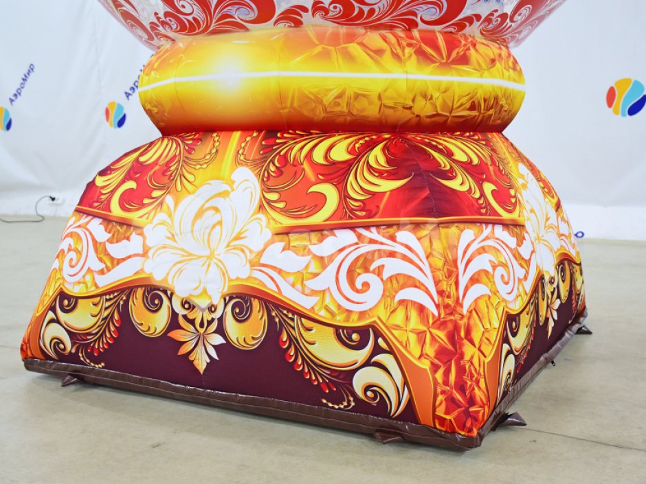 Прозрачный надувной самовар