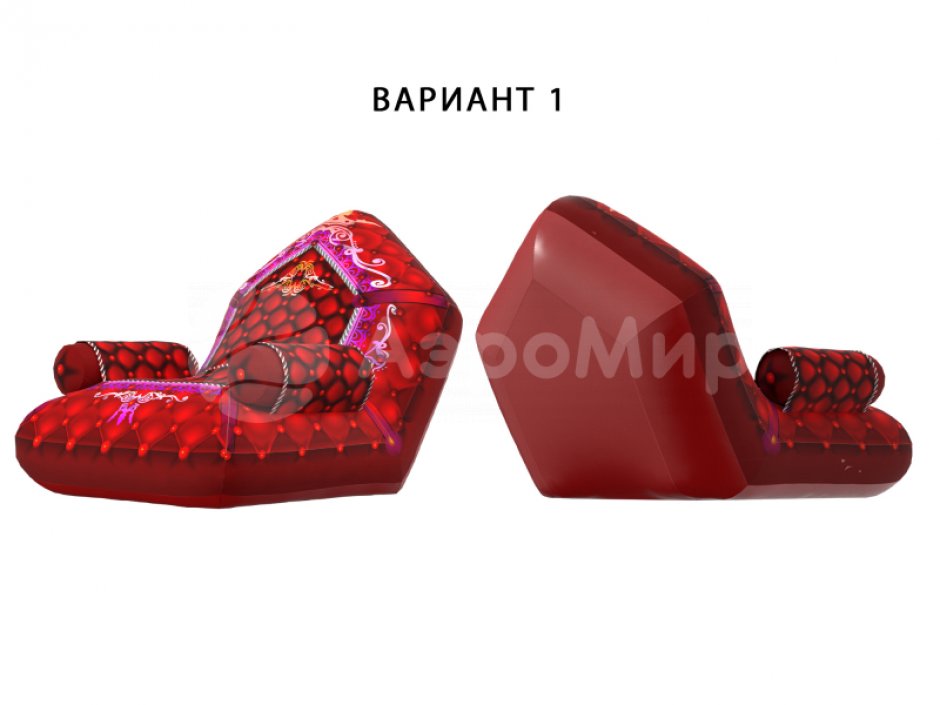 Надувные сани-трон — игровой реквизит для эстафет и развлечений на открытом воздухе