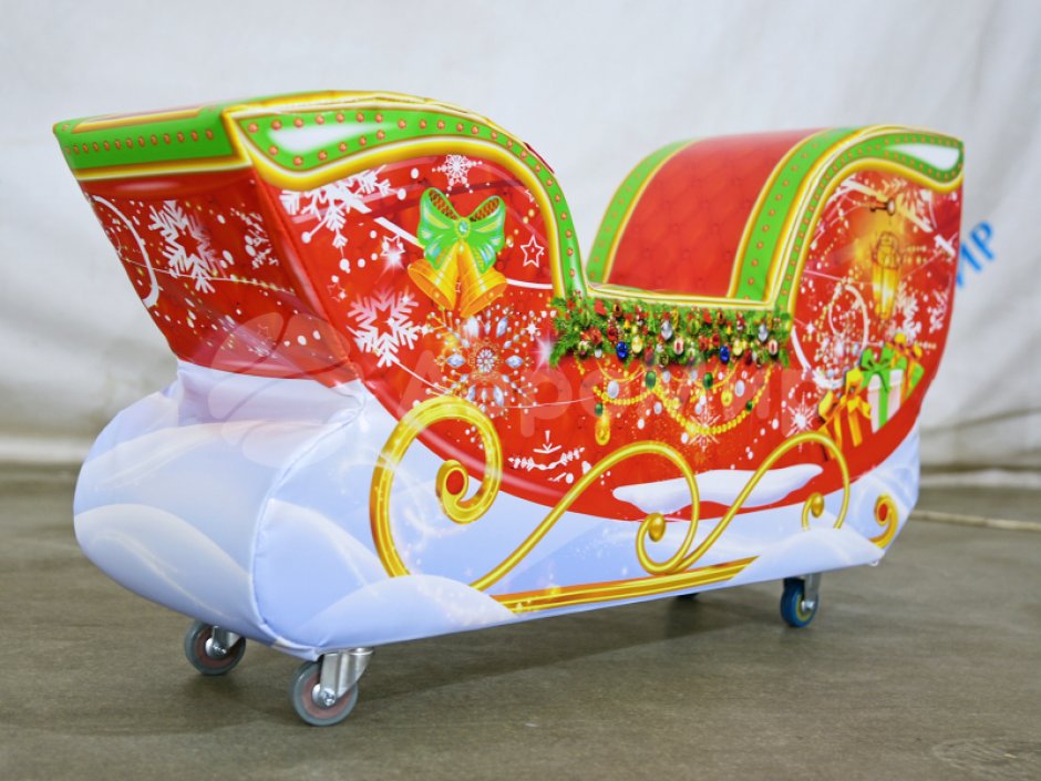 Мягкий игровой модуль Саночки — зимние и новогодние развлечения, декор