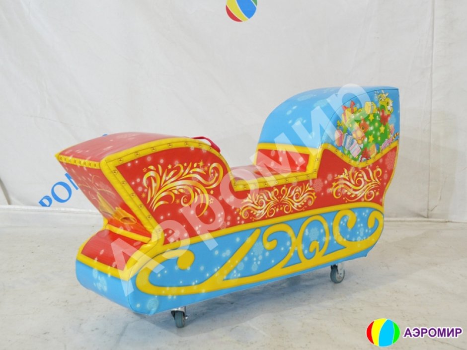 Мягкий игровой модуль Саночки — зимние и новогодние развлечения, декор