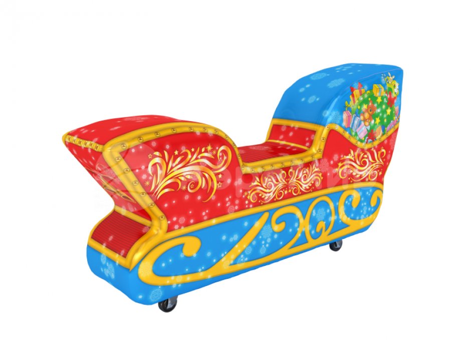Мягкий игровой модуль Саночки — зимние и новогодние развлечения, декор