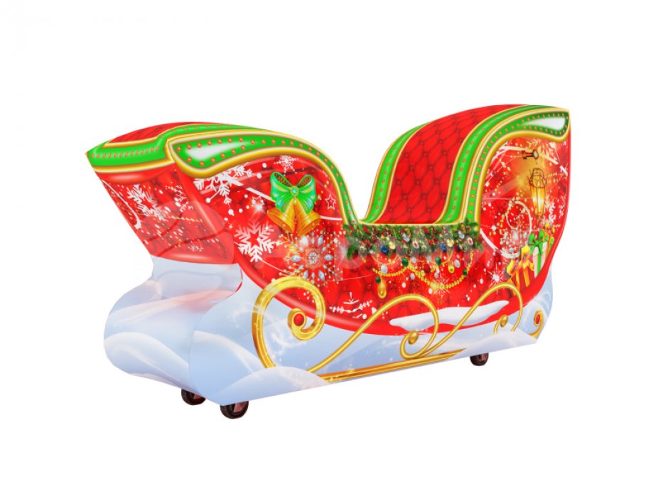 Мягкий игровой модуль Саночки — зимние и новогодние развлечения, декор