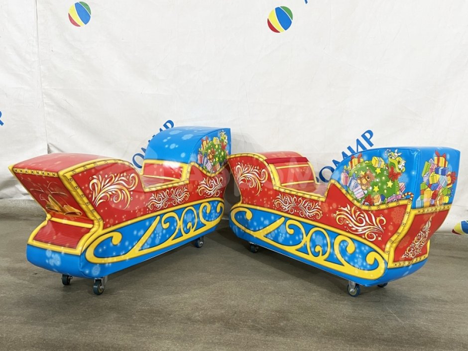 Мягкий игровой модуль Саночки — зимние и новогодние развлечения, декор