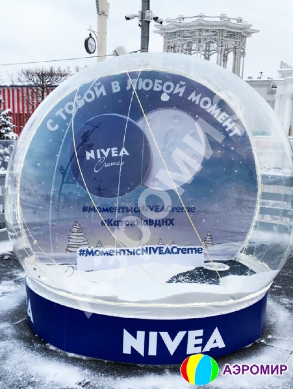 Надувная рекламная полусфера