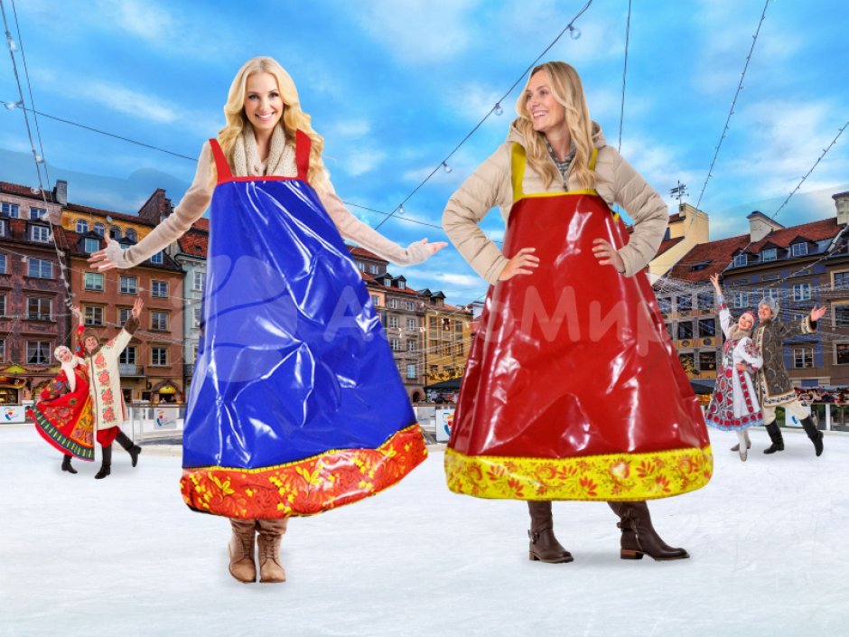 Сарафан для шуточных эстафет — игры и забавы