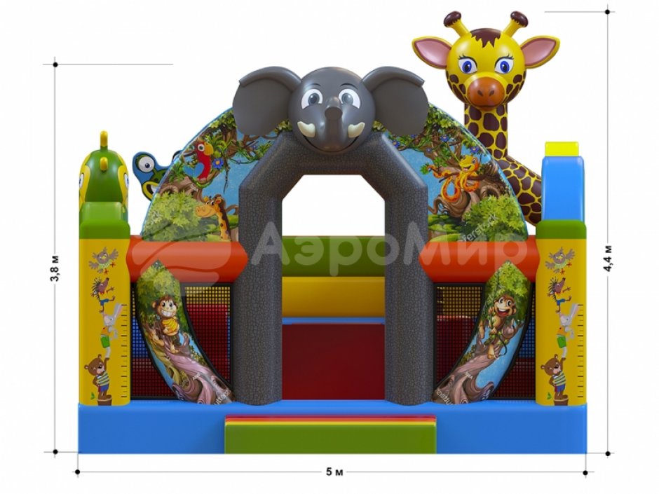 Надувной батут Саванна — общая площадь 50 м²