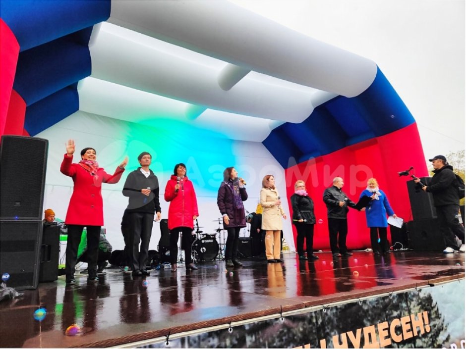 Надувная сцена Трапеция