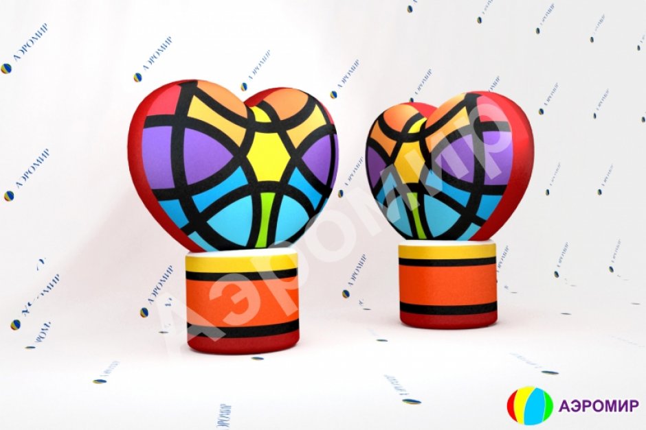 Надувной большой шар в форме сердце для рекламы, промо или выставки