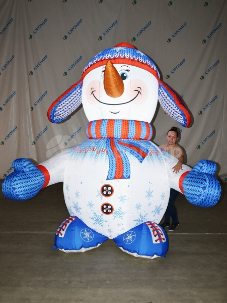 Надувной снеговик Стандарт 2.0 для улицы с подсветкой