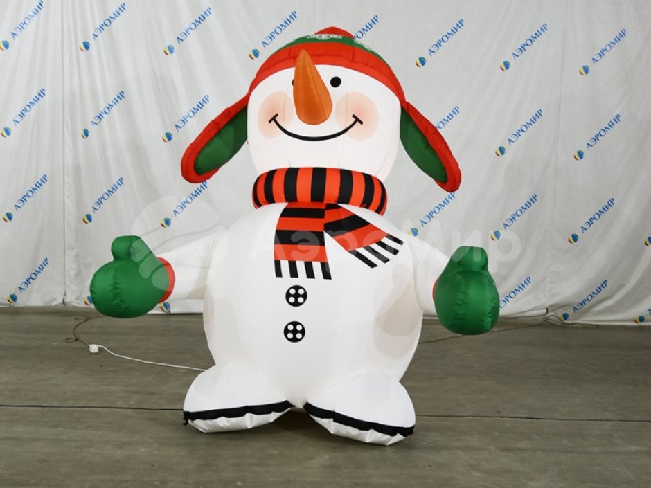 Надувная надувная фигура Снеговик в исполнении стандарт (СНЯТО С ПРОИЗВОДСТВА)