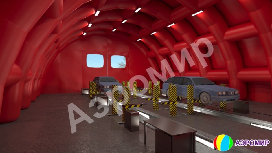 Надувные ангары для временных ремонтных боксов