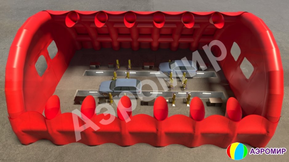 Надувные ангары для временных ремонтных боксов