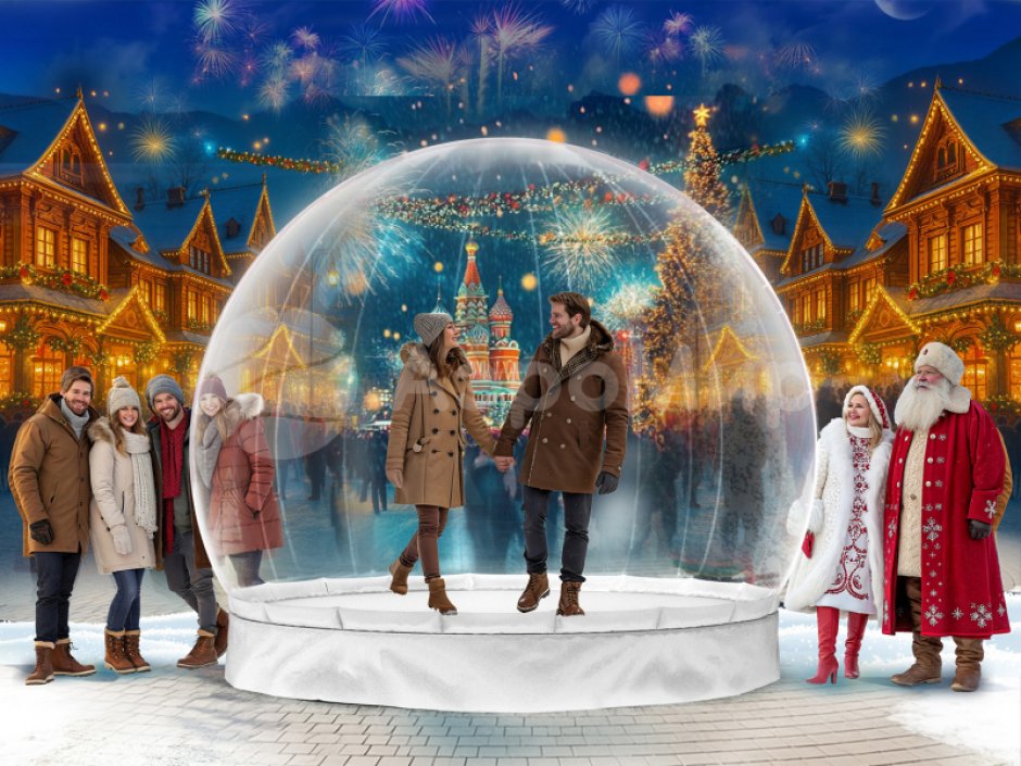 Базовый комплект Чудо-шар — прозрачная WOW-сфера с Ø4м