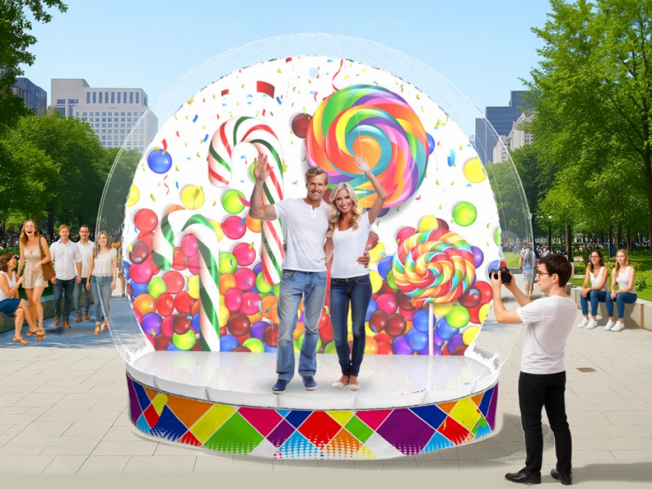 Премиум комплект Чудо-шар — прозрачная WOW-сфера с Ø4м