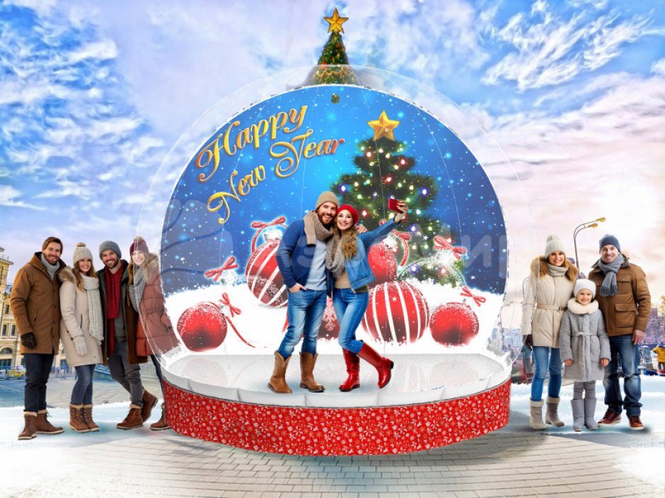 Премиум комплект Чудо-шар — прозрачная WOW-сфера с Ø4м