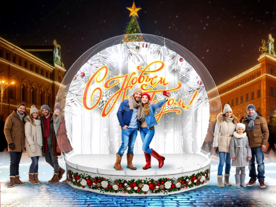 Премиум комплект Чудо-шар — прозрачная WOW-сфера с Ø4м