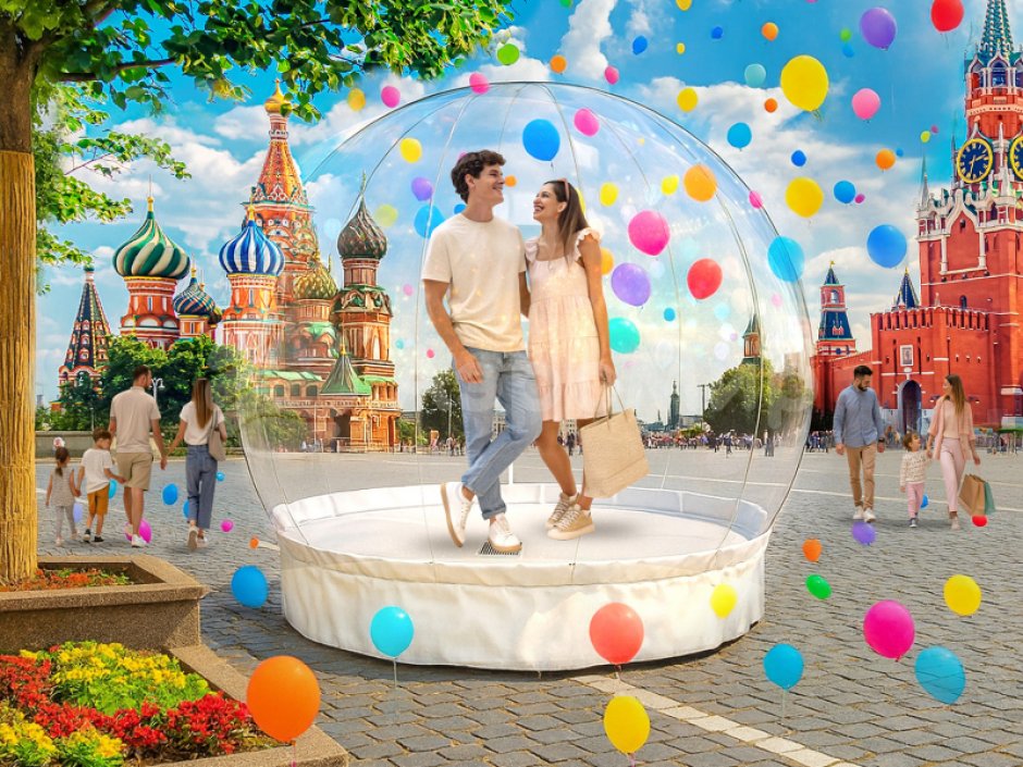 Базовый комплект Чудо-шар — прозрачная WOW-сфера с Ø3м