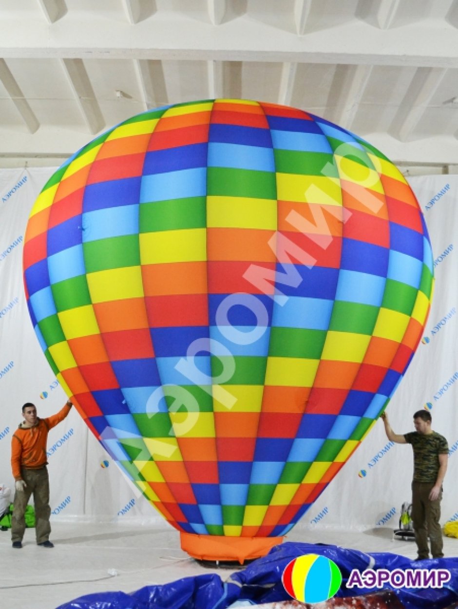 Воздушный рекламный шар на опоре