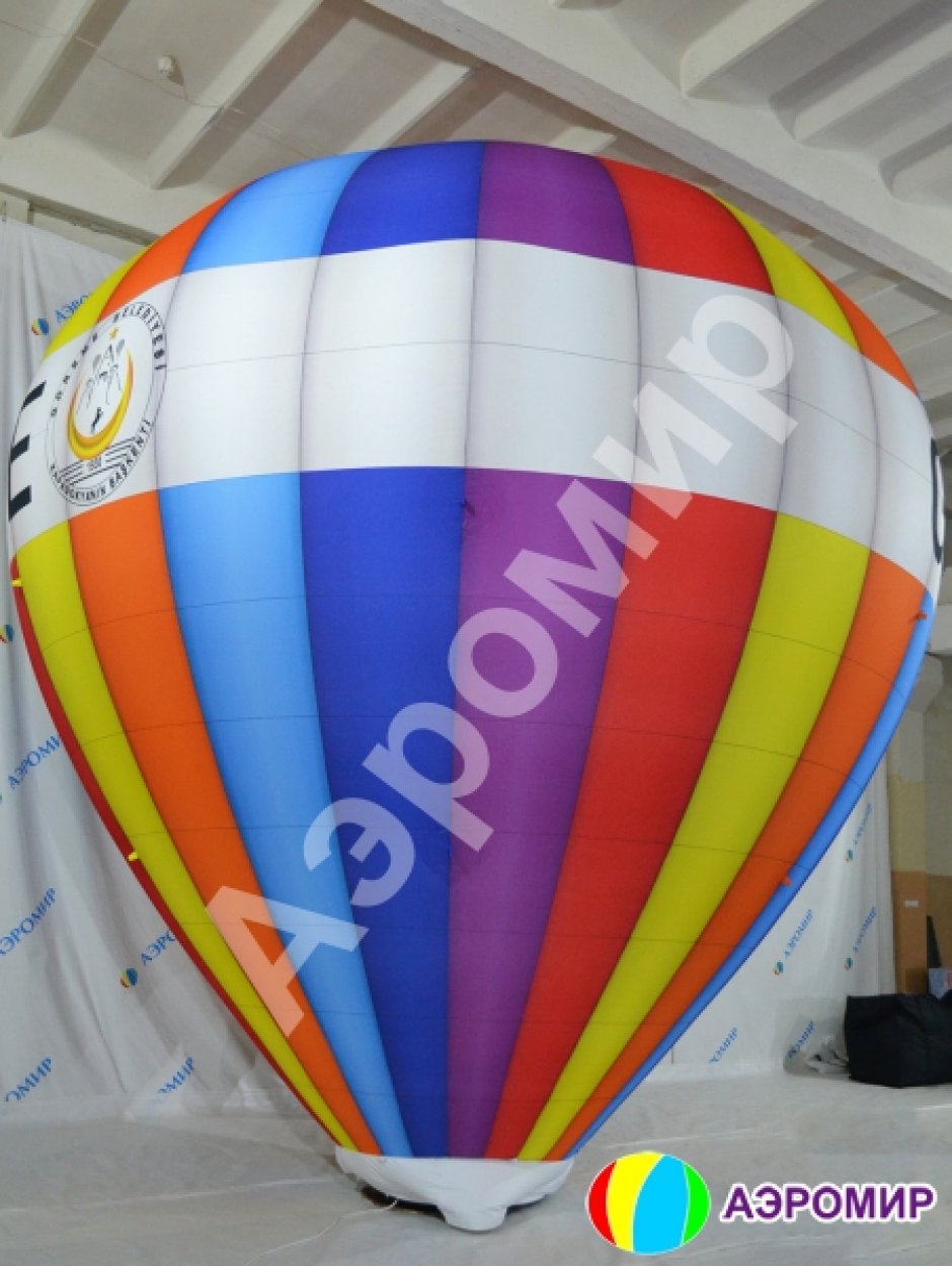 Воздушный рекламный шар на опоре