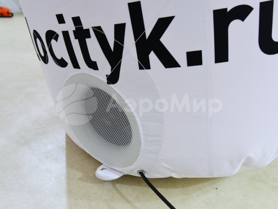 Надувной шар ламповидной формы — на опоре, с полной запечаткой