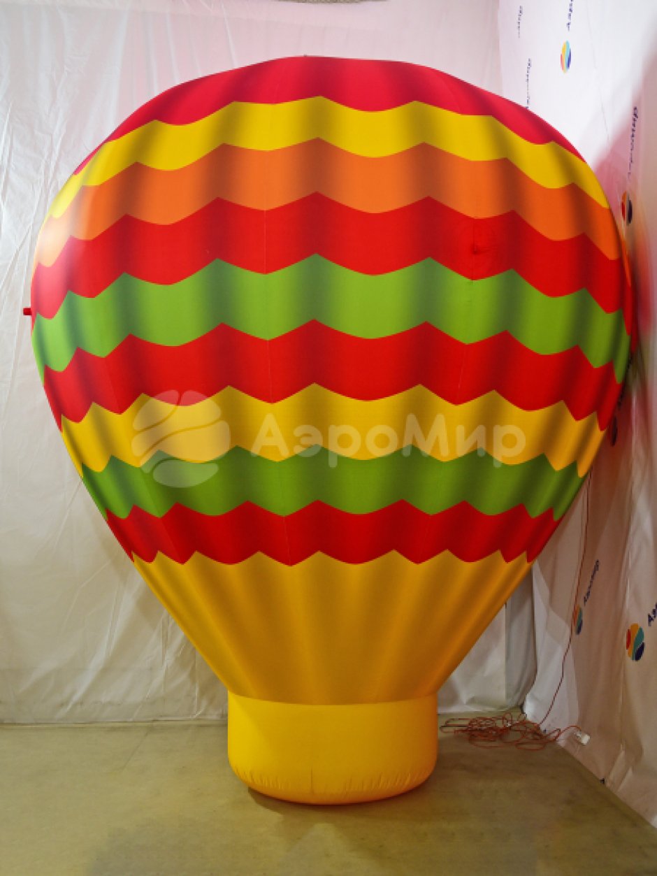 Воздушный рекламный шар на опоре