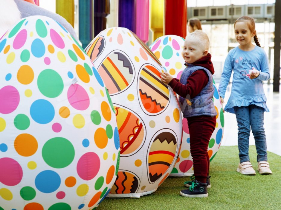 Большой надувной шар по форме яйца для рекламы, выставки, ярмарки
