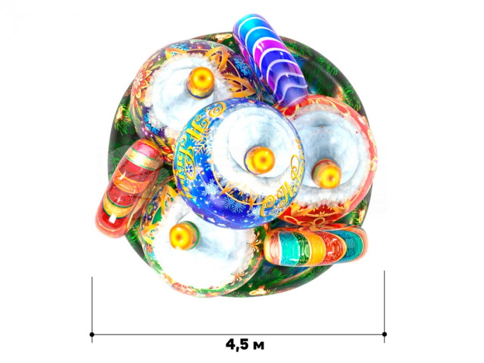 Новогодняя фигура Шары и леденцы