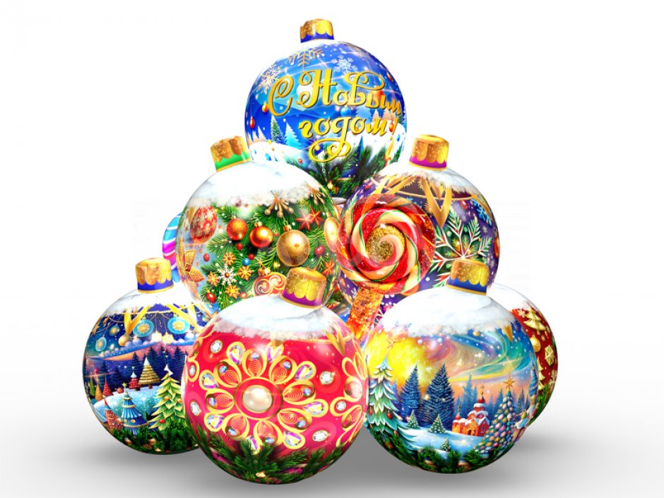 Новогодняя фигура Шары и леденцы