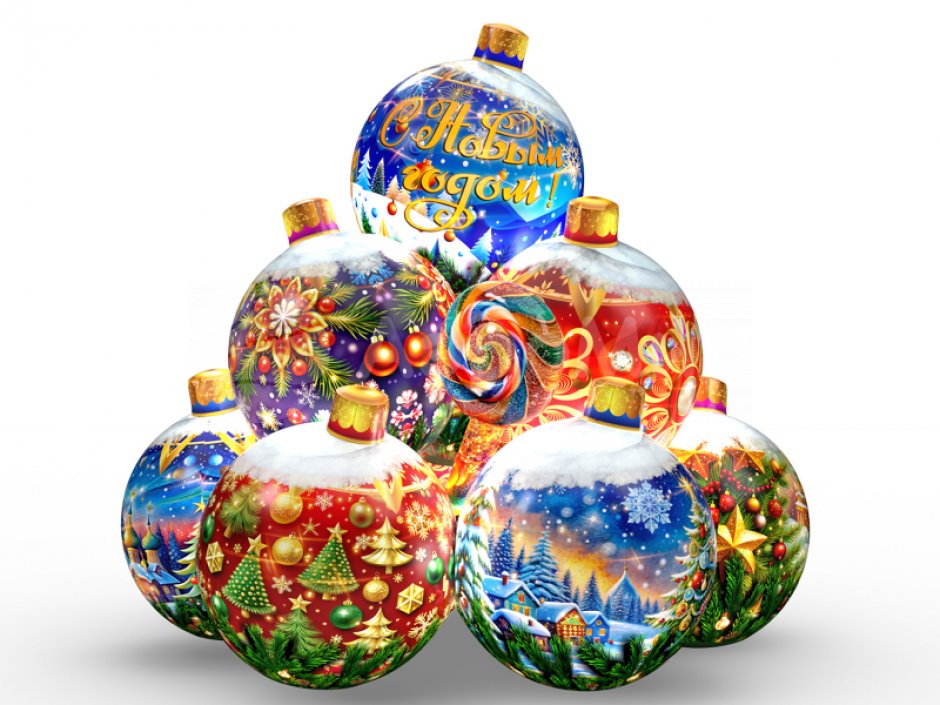 Новогодняя фигура Шары и леденцы