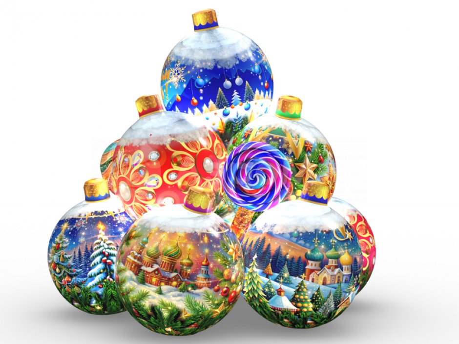 Новогодняя фигура Шары и леденцы