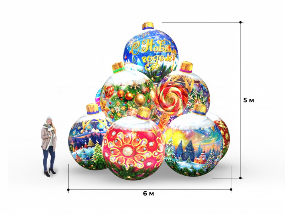 Новогодняя фигура Шары и леденцы