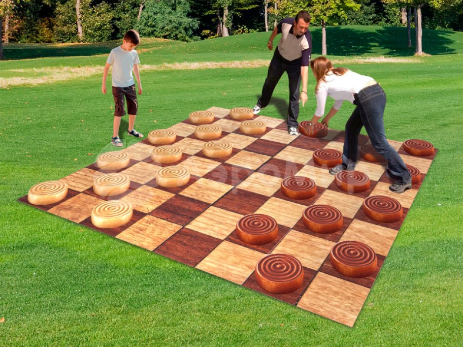 Гигантские шашки — 24 фигуры