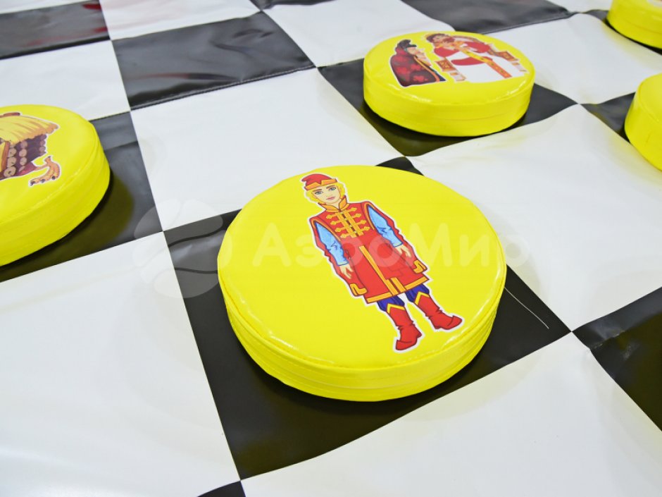 Мягкий игровой набор для игры в шашки