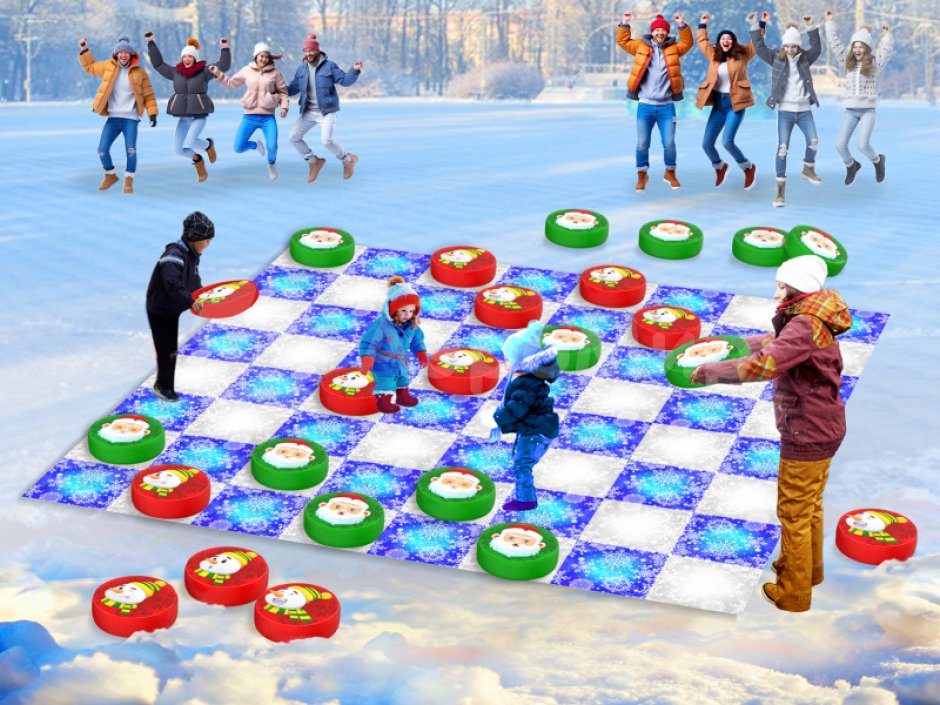 Гигантские шашки — 24 фигуры