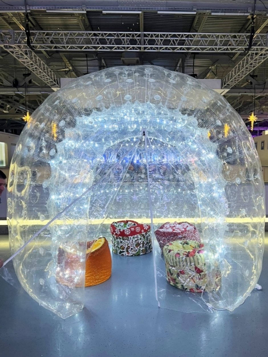 Праздничная фотозона Шатёр — прозрачная палатка с подсветкой