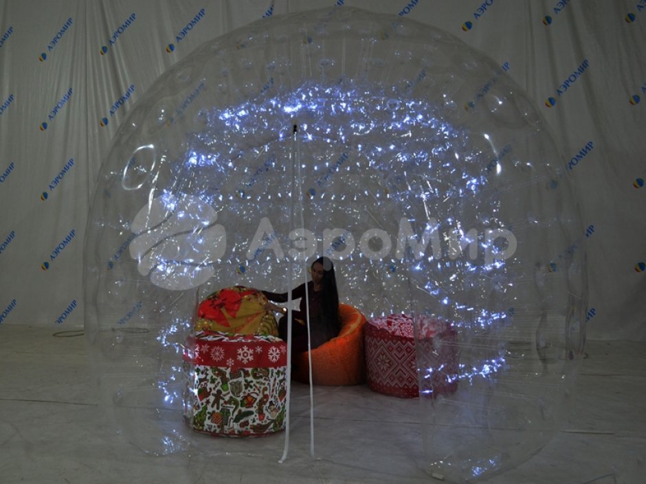 Праздничная фотозона Шатёр — прозрачная палатка с подсветкой