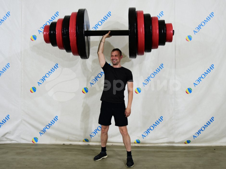 Гигантская штанга для шуточных игр, фотозоны, командных состязаний