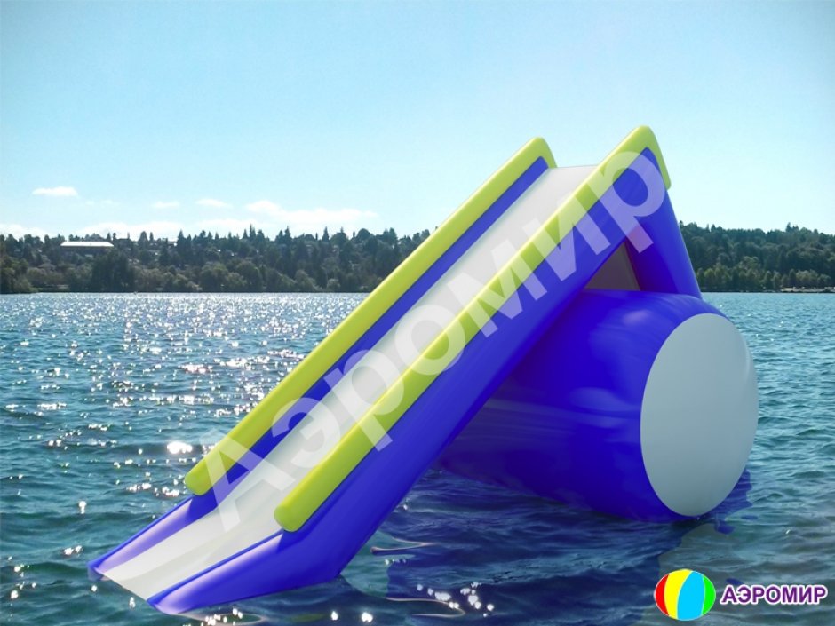 Надувная горка Шатл для открытой воды или большого бассейна