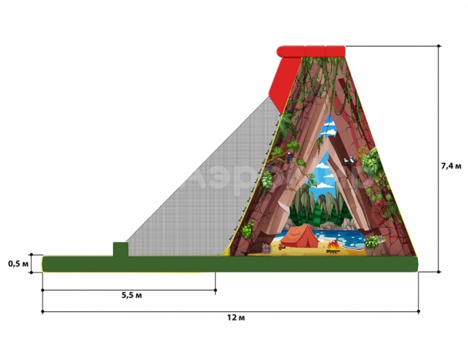 Надувной скалодром