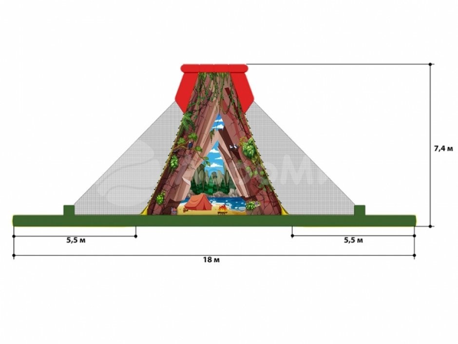 Надувной скалодром