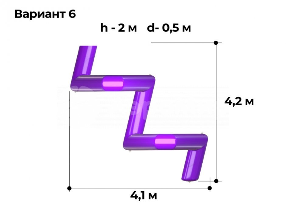 Надувная скамейка Зубцы