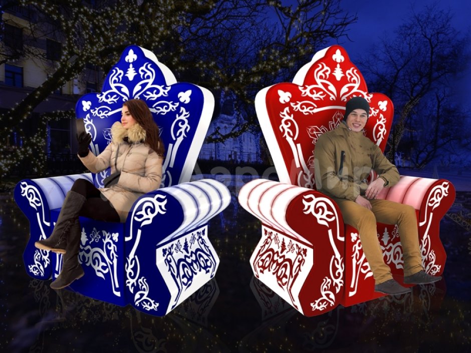 Сказочный трон Деда Мороза